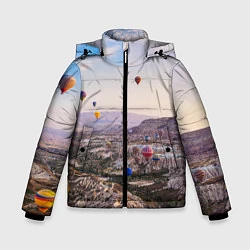 Куртка зимняя для мальчика Воздушные Шары!, цвет: 3D-черный