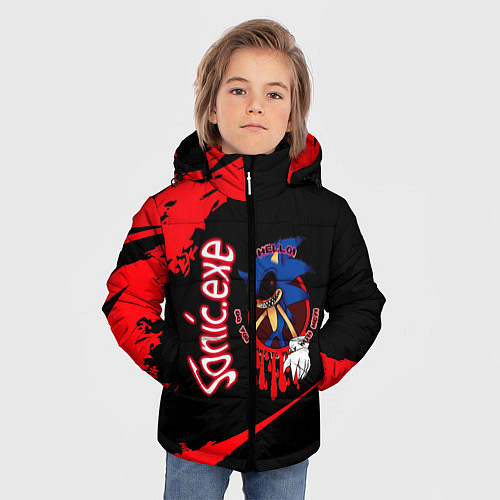 Зимняя куртка для мальчика Sonic Exe Супер / 3D-Черный – фото 3
