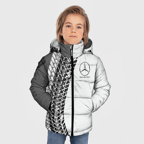 Зимняя куртка для мальчика Mercedes-Benz дрифт / 3D-Черный – фото 3