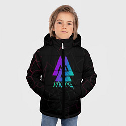 Куртка зимняя для мальчика Викинги: Вальхалла сериал, цвет: 3D-светло-серый — фото 2