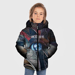Куртка зимняя для мальчика Look into the eyes, цвет: 3D-черный — фото 2