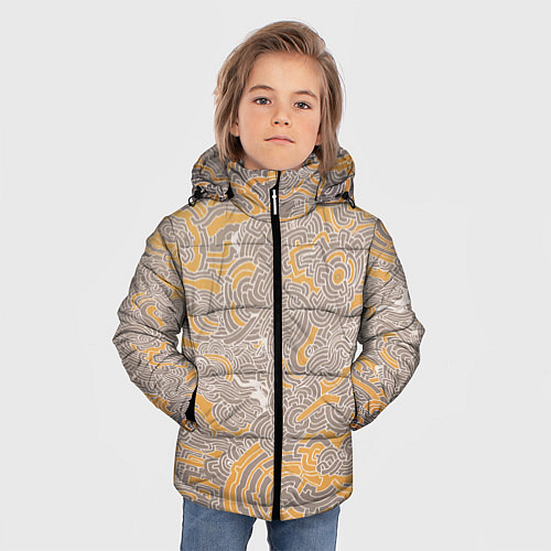 Зимняя куртка для мальчика Небесная механика / 3D-Черный – фото 3