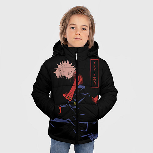 Зимняя куртка для мальчика Юдзи art / 3D-Черный – фото 3