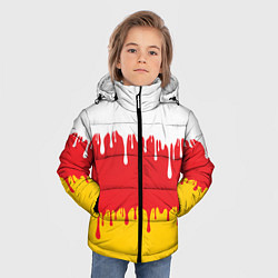 Куртка зимняя для мальчика Северная Осетия Алания потёки, цвет: 3D-черный — фото 2