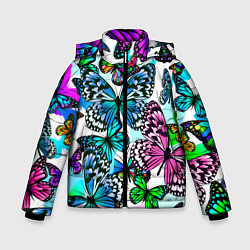 Зимняя куртка для мальчика Рой цветных бабочек