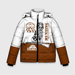 Куртка зимняя для мальчика Охотничья Собака, цвет: 3D-черный