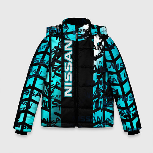 Зимняя куртка для мальчика NISSAN супер авто / 3D-Светло-серый – фото 1