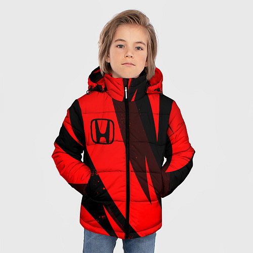 Зимняя куртка для мальчика HONDA RED ХОНДА КРАСНЫЙ / 3D-Черный – фото 3