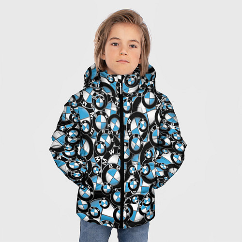 Зимняя куртка для мальчика BMW PATTERN LOGO / 3D-Черный – фото 3