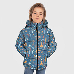 Куртка зимняя для мальчика Йога, Гимнастика, Медитация, цвет: 3D-красный — фото 2