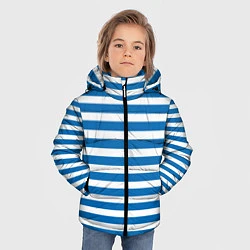 Куртка зимняя для мальчика ТЕЛЬНЯШКА ВДВ В ПОЛОСКУ, цвет: 3D-черный — фото 2