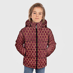 Куртка зимняя для мальчика Gold & Red pattern, цвет: 3D-красный — фото 2