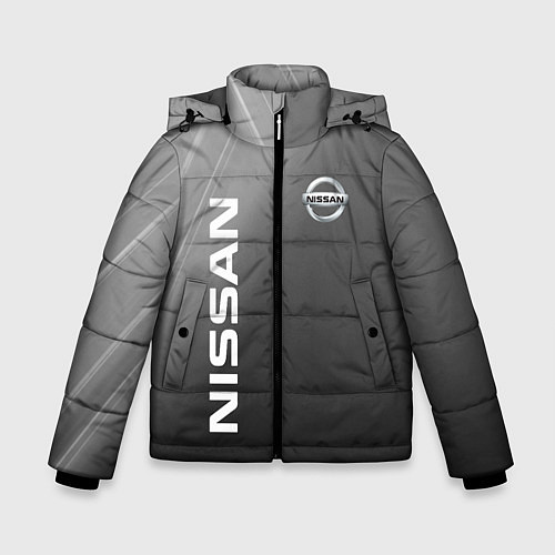 Зимняя куртка для мальчика Ниссан / 3D-Светло-серый – фото 1