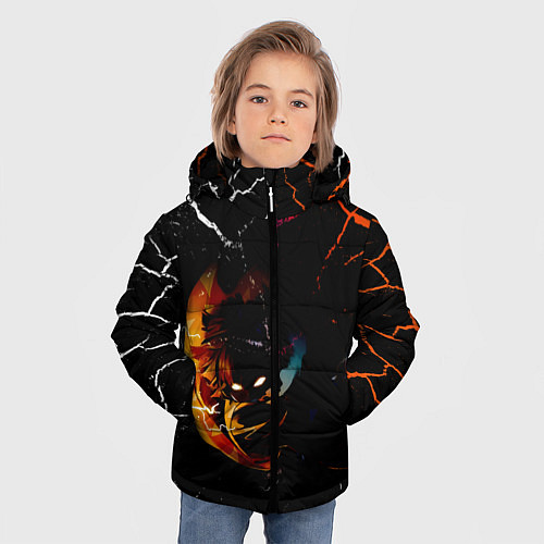 Зимняя куртка для мальчика КЛИНОК РАССЕКАЮЩИЙ ДЕМОНОВ Зеницу Агацума / 3D-Черный – фото 3