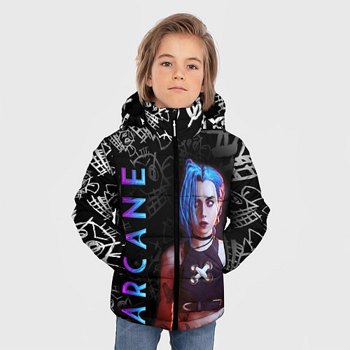 Зимняя куртка для мальчика JINX ARCANE / 3D-Черный – фото 3