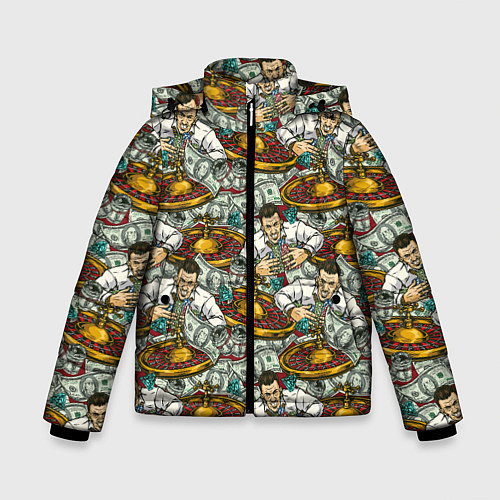 Зимняя куртка для мальчика Джекпот в Казино / 3D-Светло-серый – фото 1