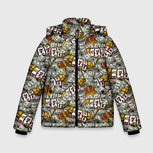 Зимняя куртка для мальчика Джекпот Jackpot / 3D-Светло-серый – фото 1