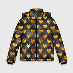 Зимняя куртка для мальчика Сердечки Gold and Black