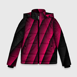 Куртка зимняя для мальчика Red Stripe 3D Красные полосы, цвет: 3D-красный