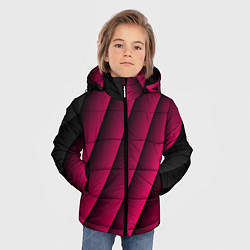 Куртка зимняя для мальчика Red Stripe 3D Красные полосы, цвет: 3D-красный — фото 2