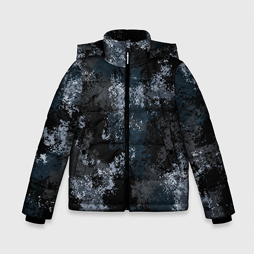 Зимняя куртка для мальчика Камуфляж ночной Ниндзя / 3D-Светло-серый – фото 1