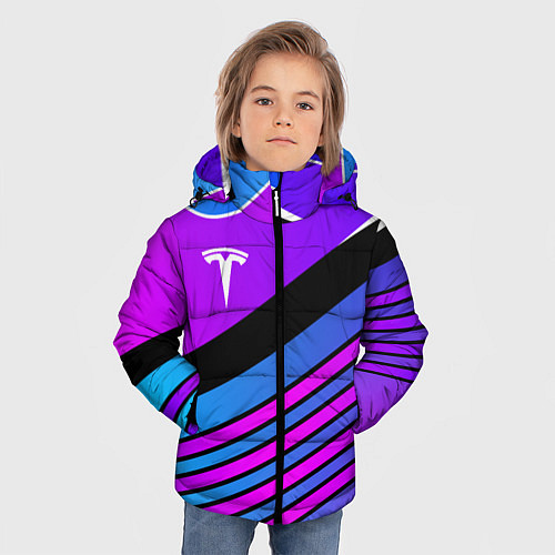 Зимняя куртка для мальчика TESLA - NEON STYLE ТЕСЛА НЕОН / 3D-Черный – фото 3
