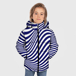 Куртка зимняя для мальчика ИЛЛЮЗИЯ В ПОЛОСАХ ОБМАН ЗРЕНИЯ, цвет: 3D-светло-серый — фото 2