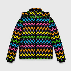 Зимняя куртка для мальчика Разноцветные волнистые линии