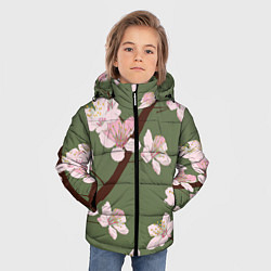 Куртка зимняя для мальчика Деревья весной, цвет: 3D-светло-серый — фото 2