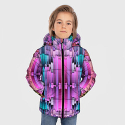 Куртка зимняя для мальчика Калейдоскоп абстракции, цвет: 3D-красный — фото 2