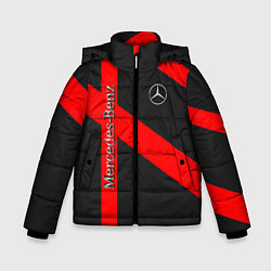 Куртка зимняя для мальчика Mercedes мерседес amg, цвет: 3D-черный