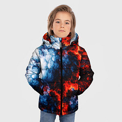 Куртка зимняя для мальчика 3D ЯДЕРНЫЙ КОСМИЧЕСКИЙ ВЗРЫВ ОГОНЬ, цвет: 3D-черный — фото 2
