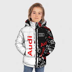 Куртка зимняя для мальчика АУДИ Autosport Паттерн, цвет: 3D-красный — фото 2
