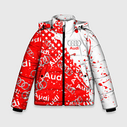 Зимняя куртка для мальчика АУДИ Autosport брызги Паттерн