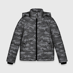 Куртка зимняя для мальчика Тёмно-Серый Камуфляж Рыбака, цвет: 3D-светло-серый