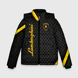 Куртка зимняя для мальчика Ламборджини, цвет: 3D-черный