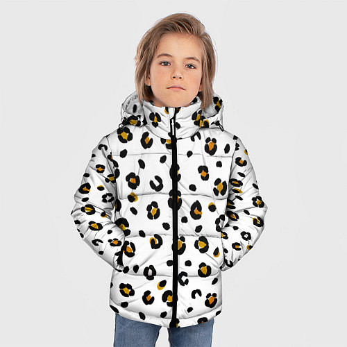 Зимняя куртка для мальчика Пятна леопарда leopard spots / 3D-Черный – фото 3