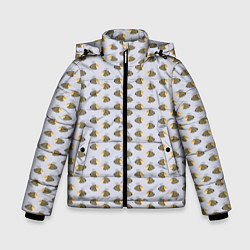 Куртка зимняя для мальчика Веселые пчелы в полете, цвет: 3D-светло-серый