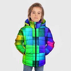 Куртка зимняя для мальчика Color geometrics pattern Vanguard, цвет: 3D-светло-серый — фото 2