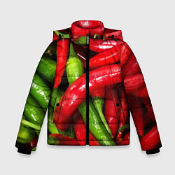 Куртка зимняя для мальчика Жгучие перцы, цвет: 3D-черный