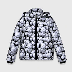 Куртка зимняя для мальчика Волейбольные Мячи Volleyballs, цвет: 3D-черный