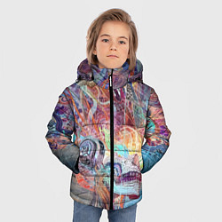Куртка зимняя для мальчика Cyber skull Vanguard pattern, цвет: 3D-красный — фото 2