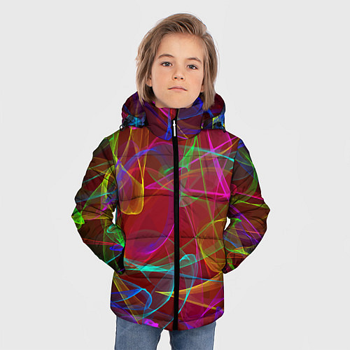 Зимняя куртка для мальчика Color neon pattern Vanguard / 3D-Черный – фото 3