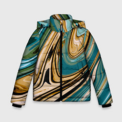 Куртка зимняя для мальчика Маскировочный мраморный принт, цвет: 3D-светло-серый
