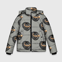 Куртка зимняя для мальчика АБСТРАКТ СПИРАЛЬНЫЙ, цвет: 3D-светло-серый