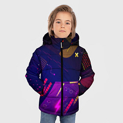 Куртка зимняя для мальчика Cyber neon pattern Vanguard, цвет: 3D-красный — фото 2