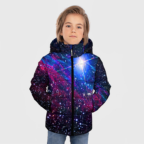 Зимняя куртка для мальчика Открытый космос Star Neon / 3D-Черный – фото 3