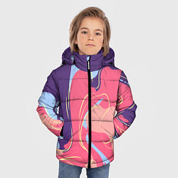 Куртка зимняя для мальчика Сирневые волны, цвет: 3D-светло-серый — фото 2