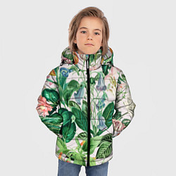 Куртка зимняя для мальчика Цветы Яркое Лето, цвет: 3D-красный — фото 2