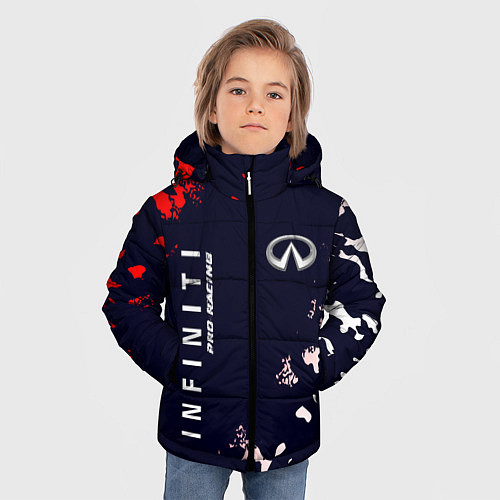 Зимняя куртка для мальчика ИНФИНИТИ Pro Racing Милитари / 3D-Черный – фото 3